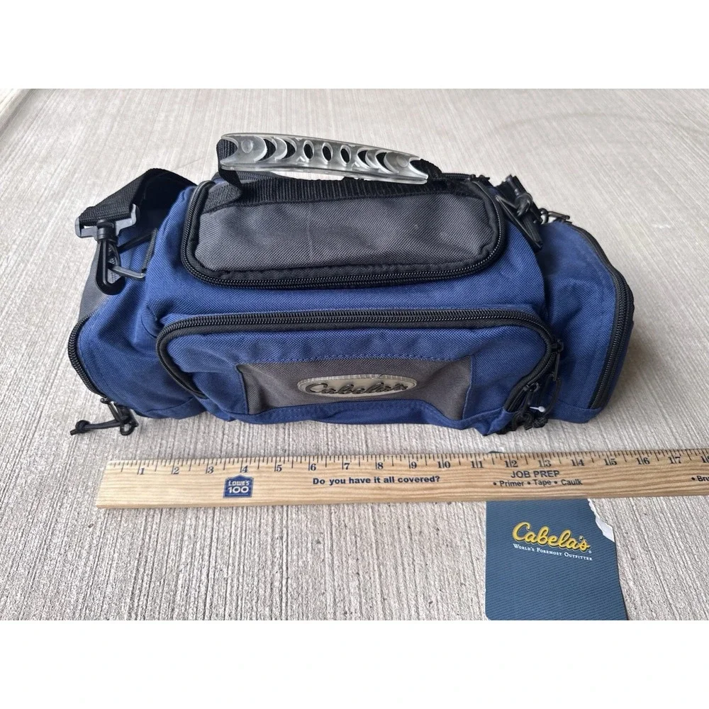 Cabelas Utility Bag Blue Fishing Pack Hiking Hunting Outdoors Travel
